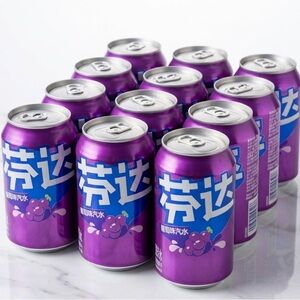 12 PACK! NEW! Fanta Grape Soda FROM CHINA, 11.15 oz Cans